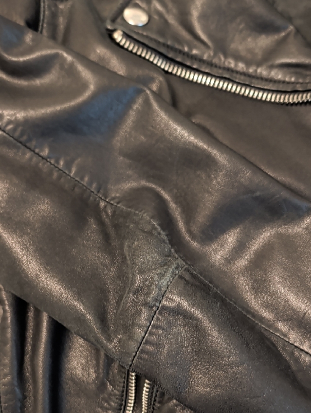 Madewell Black Leather Moto Jacket - Picture 7 of 9